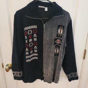 Chico's design size 2 zip up sweater/jacket